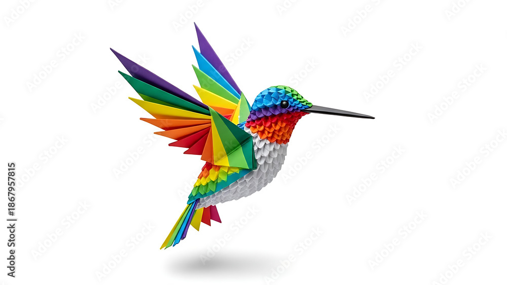 Obraz premium Colorful Hummingbird in Flight.