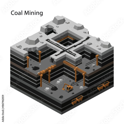 3D Model of Underground Coal Mine.