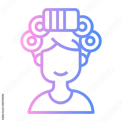 beauty salon Line Gradient Icon