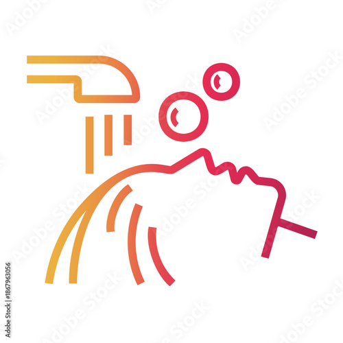 beauty salon Line Gradient Icon