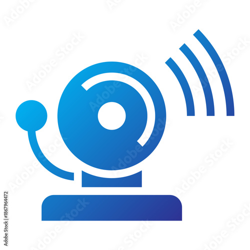 Gradient style icon of an electric school bell