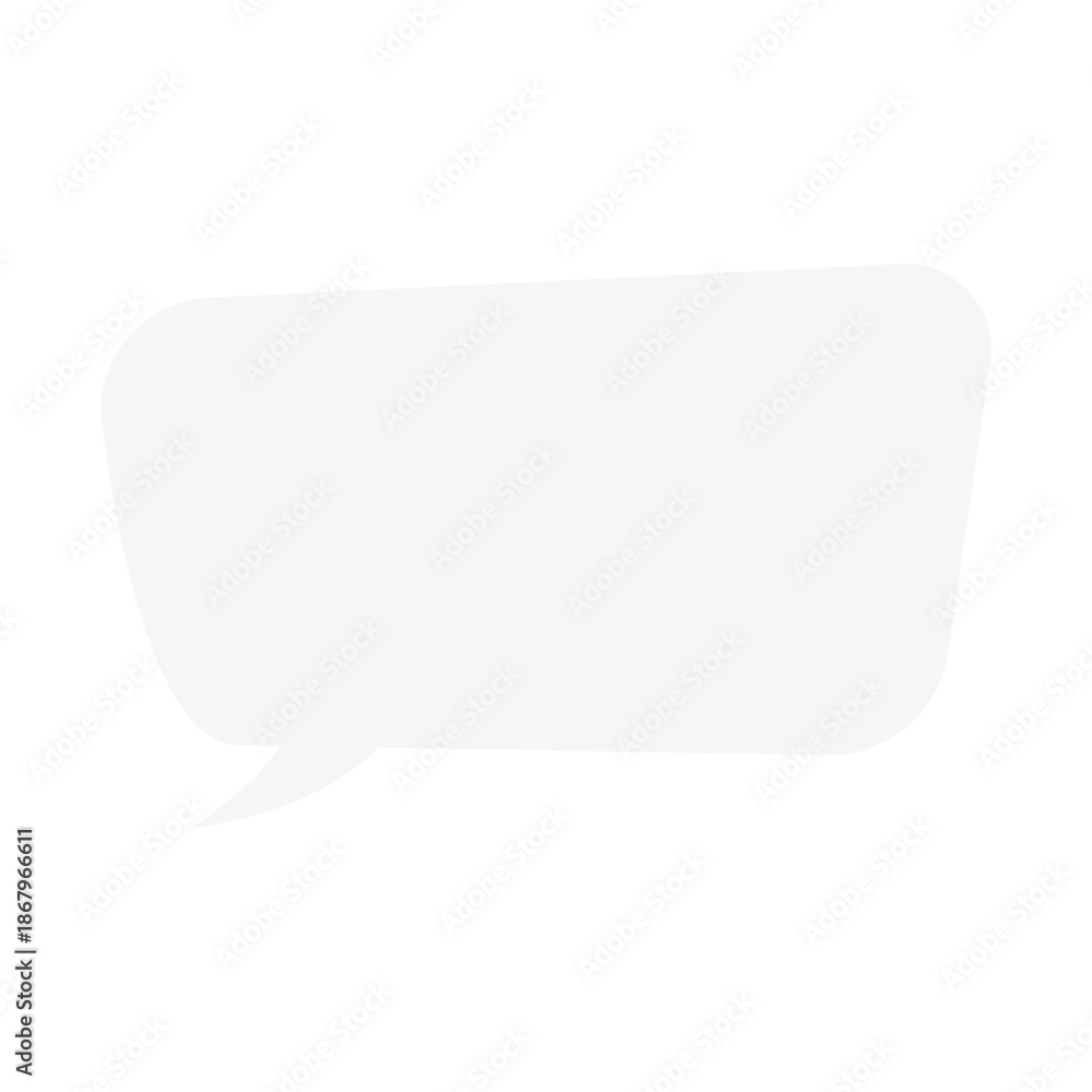 Naklejka premium Single white speech bubble vector. Blank comic chat balloon for text message