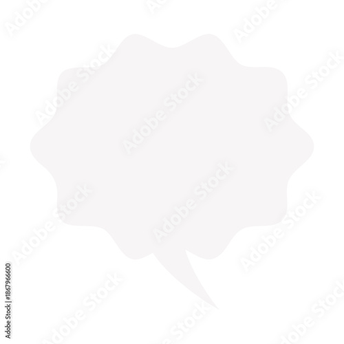 White thought bubble vector. Blank dreaming cloud shape for comic