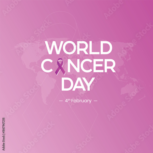 World Cancer Day Concept, February 4th: Closing the Treatment Gap. Poster or Banner Background for World Cancer Day, February 4th.