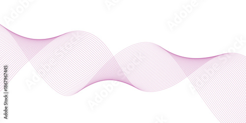 simple magenta blend wave line art for banner poster background.