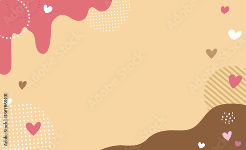 バレンタイン背景イラスト素材