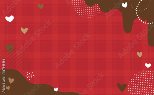 大人っぽいバレンタインハート背景イラスト素材