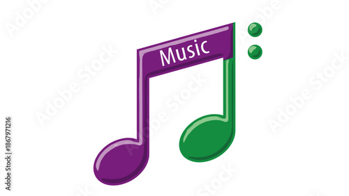 Colorful musical note icon representing music and sound concepts