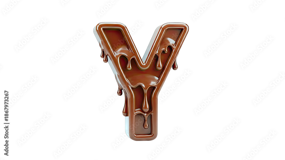 Fototapeta premium Chocolate Letter Y with Drips