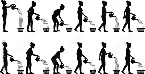 Set of winding stone paths, vector garden walkways, cobblestone road illustrations, black and white paving designs for landscaping, curved trail bundle