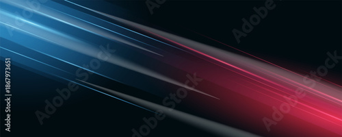 Dark technology hexagonal vector background. Abstract blue bright energy flashes under hexagon in dark technology modern futuristic background vector illustration. Gray honeycomb texture grid.