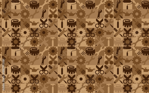 vector tools icon seamless pattern.
