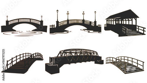 Collection of Various Bridge Designs and Architectural Styles