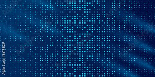 Blue dots seamless technology pattern