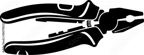 Multi tool pliers hand tool silhouette vector illustration