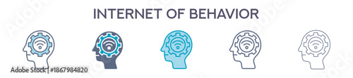 Internet Of Behavior Element For Design Graphic - Multi Styles. Vector Illustration Of Two Colored And Black. Multiple Icons Designs Can Be Used For Mobile, Ui, Web 
