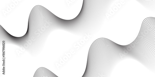 abstract gradient wave Futuristic gray white abstract background. geometric flowing web smoke sound music digital blend curve line texture backgound.