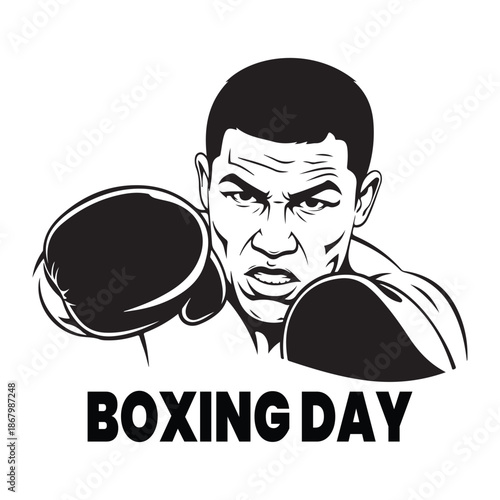 A boxing man vector