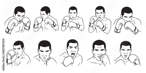 set of women silhouettes