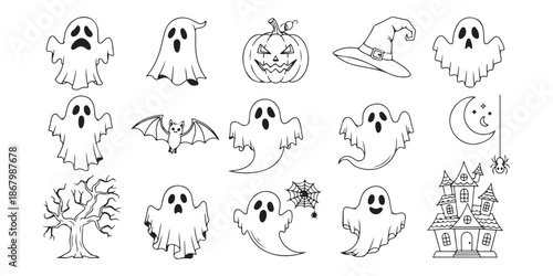 hand drawn vector set of hand drawn illustrations