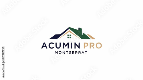 Acumin Pro Montserrat Logo with House Icon.