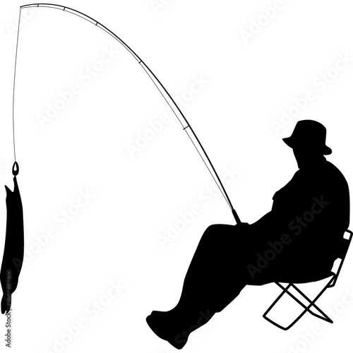 Man Fishing Silhouette