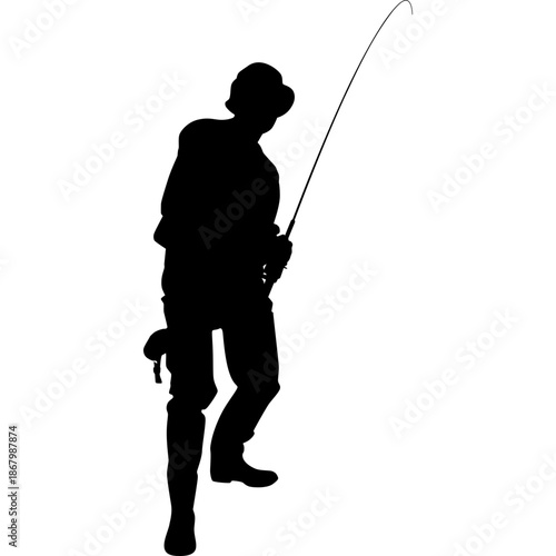 Man Fishing Silhouette