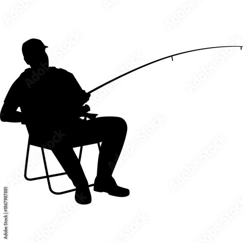 Man Fishing Silhouette