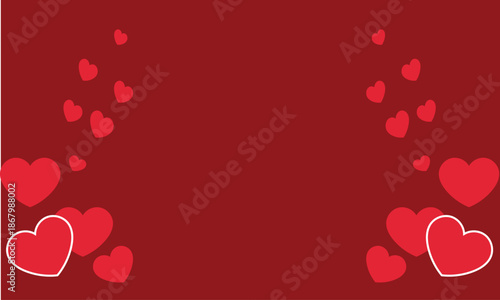 Abstract  Hearts Love Background. Love valentine background with  love background. Vector banner, postcard, background, weddings, celebrations, and festive design use. The 14th of February. 
