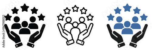 Customer loyalty and retention icon in vector style, illustrating repeat clients, engagement and relationship management, clean illustration for apps, websites, user interface and marketing projects.