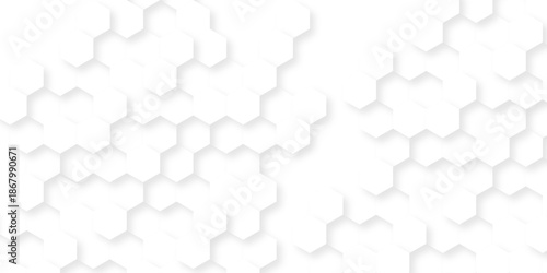 Abstract emboss square white futuristic web design. white hexagon paper. embossed template creative space. technology business corporate texture background.