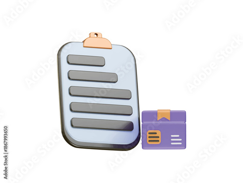 dental list icon 3d illustration render