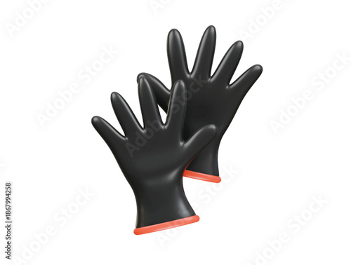 graffiti gloves icon 3d illustration render