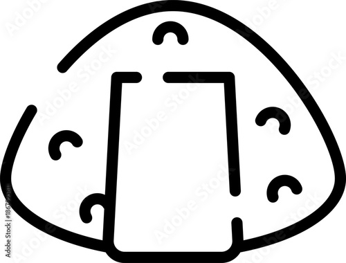 Rounded  Stroke Onigiri Icon