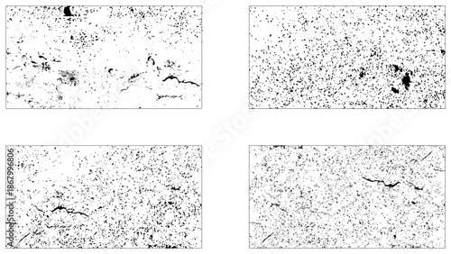 Distress illustration simply place over object to create grunge effect. Black and white grunge. Distress overlay texture. Surface dust and rough dirty wall background concept.