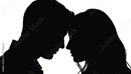 silhouette of a couple