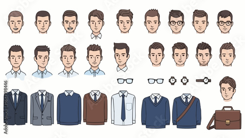 Collection of Business Attire and Male Portraits.