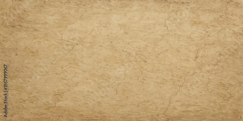 A blank aged sheet of antique parchment paper featuring a brown grunge texture and vintage stained pattern for a retro design