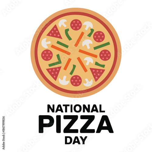 Celebrate National Pizza Day with delicious food illustration