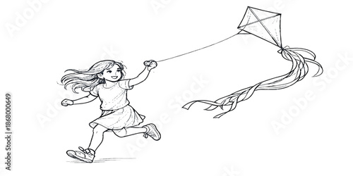 Vector illustration of a child with a dog in a cartoon comic sketch style featuring black and white outlines for a fun animal coloring book drawing