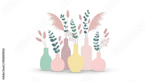 Minimal Pastel Interior Illustration