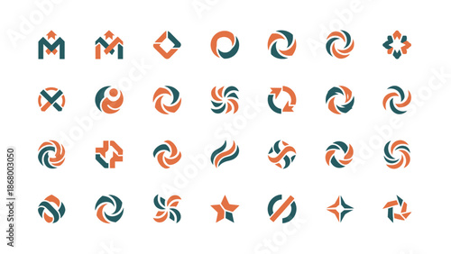 Abstract Geometric Shapes and Symbols Collection.