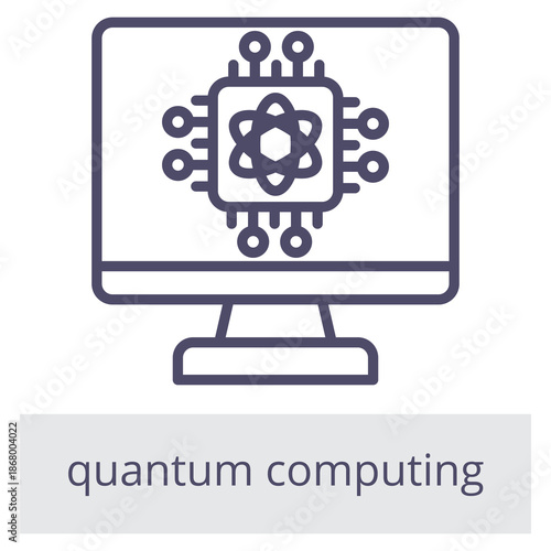 Quantum Computing Element For Design Graphic