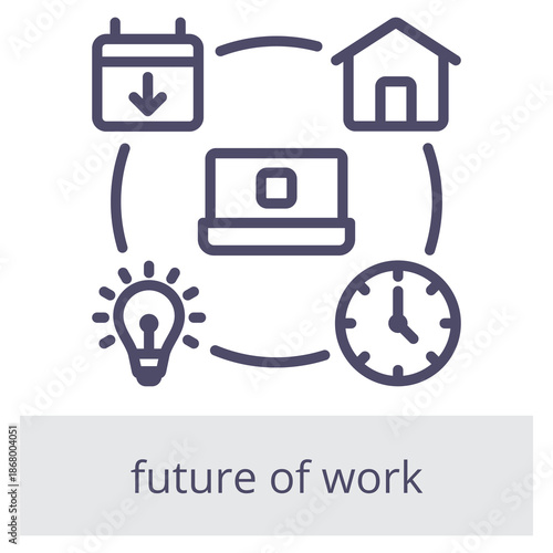 Future Of Work Element For Design Graphic
