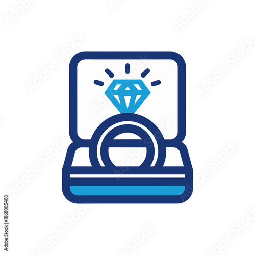 Blue diamond engagement ring