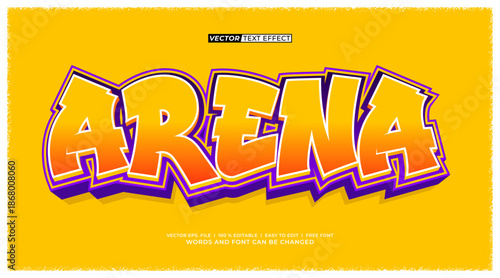 Arena 3D Editable Text Effect