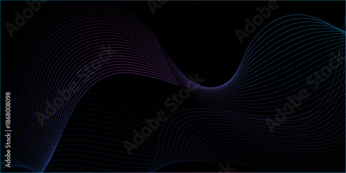 blue purple wave curve lines banner background .Digital frequency track equalizer. Stylized line art background. modern soft luxury texture with smooth and clean vector subtle background illustration