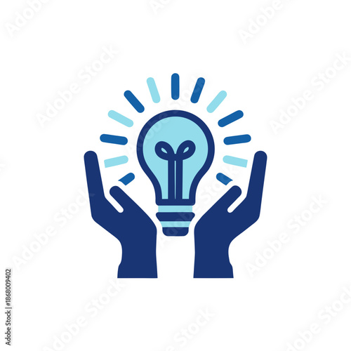 Hands holding a lightbulb