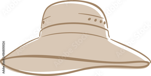 Wide brim sun hat beige