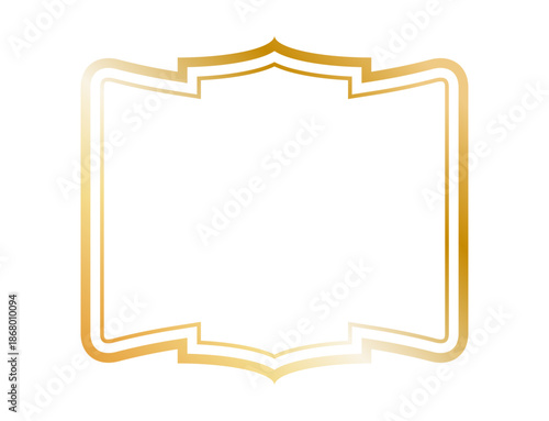 ゴールドのシンプルフレーム